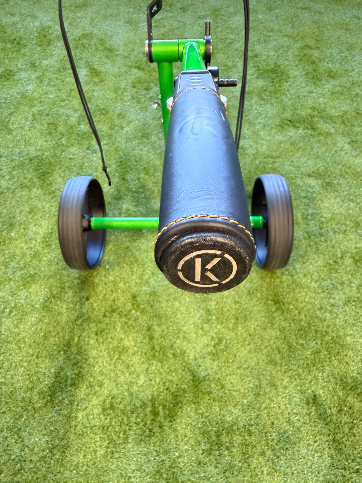 KIFFE K5 Straight Magnum Green Second Use mit Sportgriff Leder schwarz – echtes Foto 1