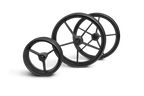 Wheels with metal locks