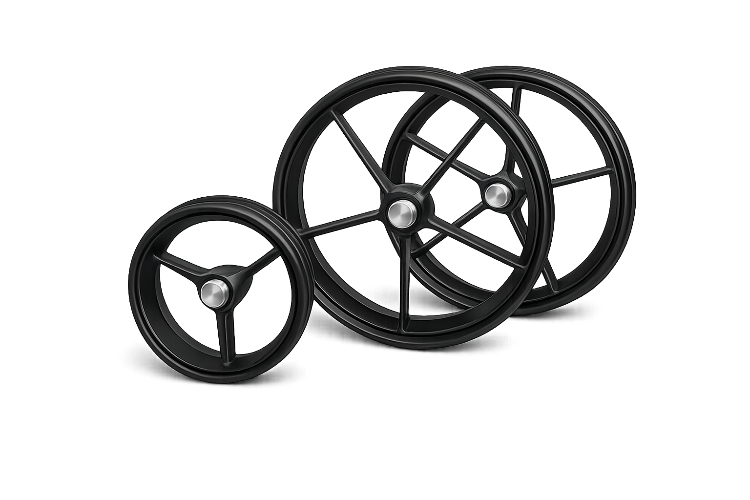Wheels with metal locks